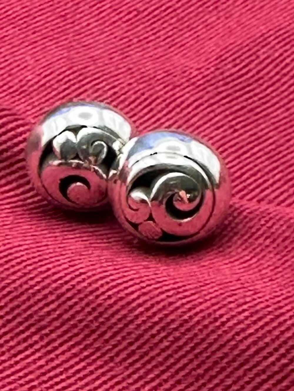 Brighton Silver-Plated Round Contempo Post Earrings